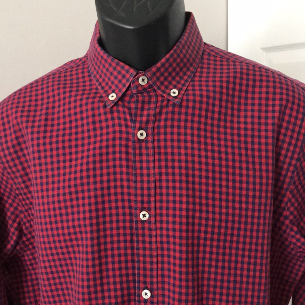 ZARA MAN Slim Fit Elbow Patch Checkered Casual Shirt | M